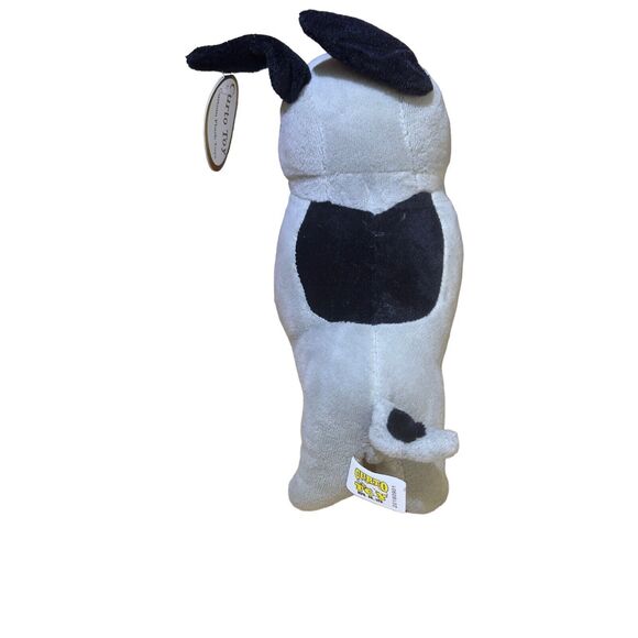Curto Toy Dog Plush 7” Stuffed Animal Grey Black Spots Embroidered Eyes Toy - Picture 10 of 11